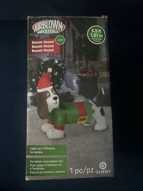 Gemmy 3.51-ft Lighted Dog Christmas Inflatable